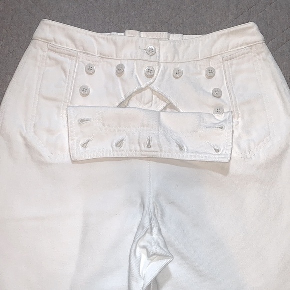 Lauren Ralph Lauren Jeans Co. White Wide Leg Sailor Jeans, 100% Cotton, Size 4 - Picture 6 of 16